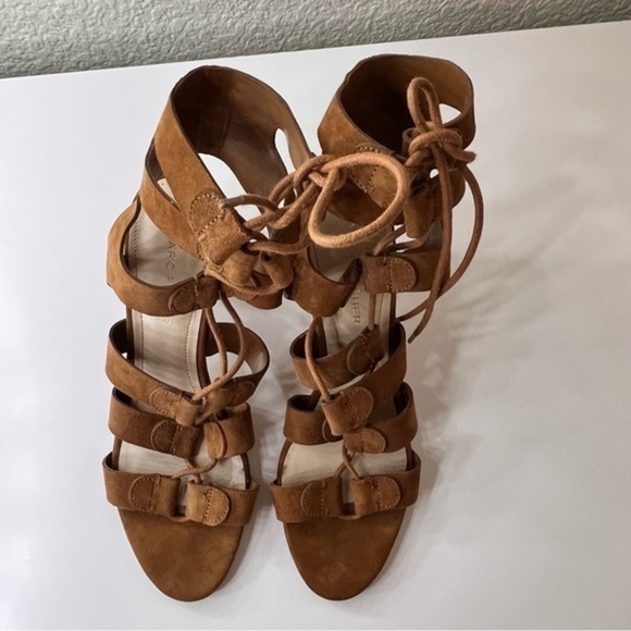 Marc Fisher Paradox Gladiator Lace Tie Sandals Size 6.5 Boho Lace Up strappy - Picture 5 of 9